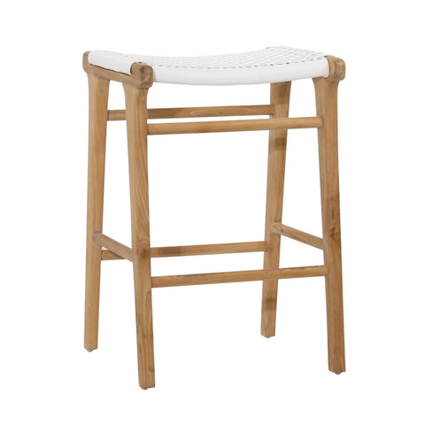 Reimond Natural and White Outdoor Counter Stool