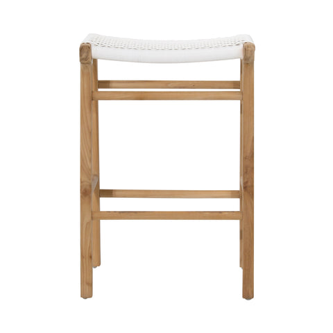 Reimond Natural and White Outdoor Counter Stool