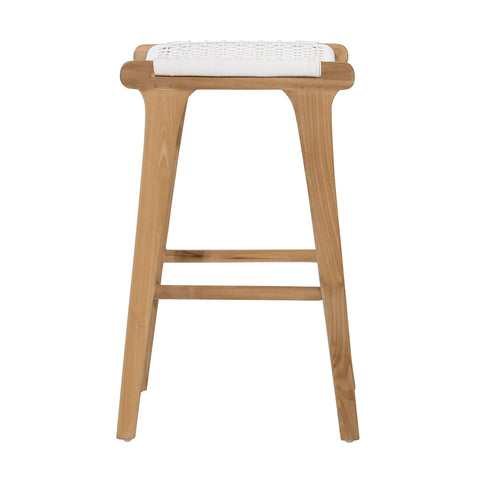Reimond Natural and White Outdoor Counter Stool