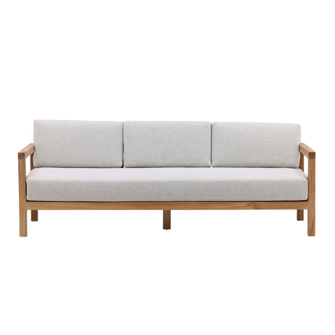 Boe Light Grey and Natural Teak Outdoor Sofa