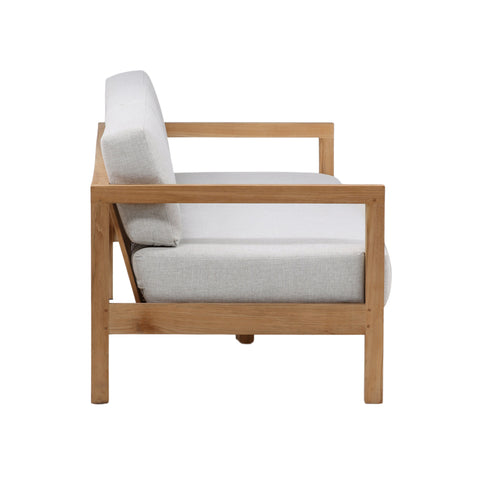 Boe Light Grey and Natural Teak Outdoor Sofa