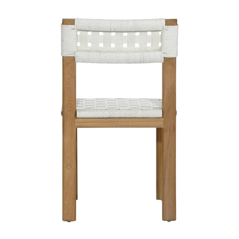 Elvia White and Natural Outdoor Dining Chair