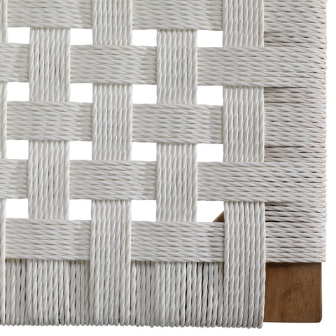 Elvia White and Natural Outdoor Dining Chair
