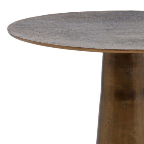 Golbez Antique Brass Finish Side Table