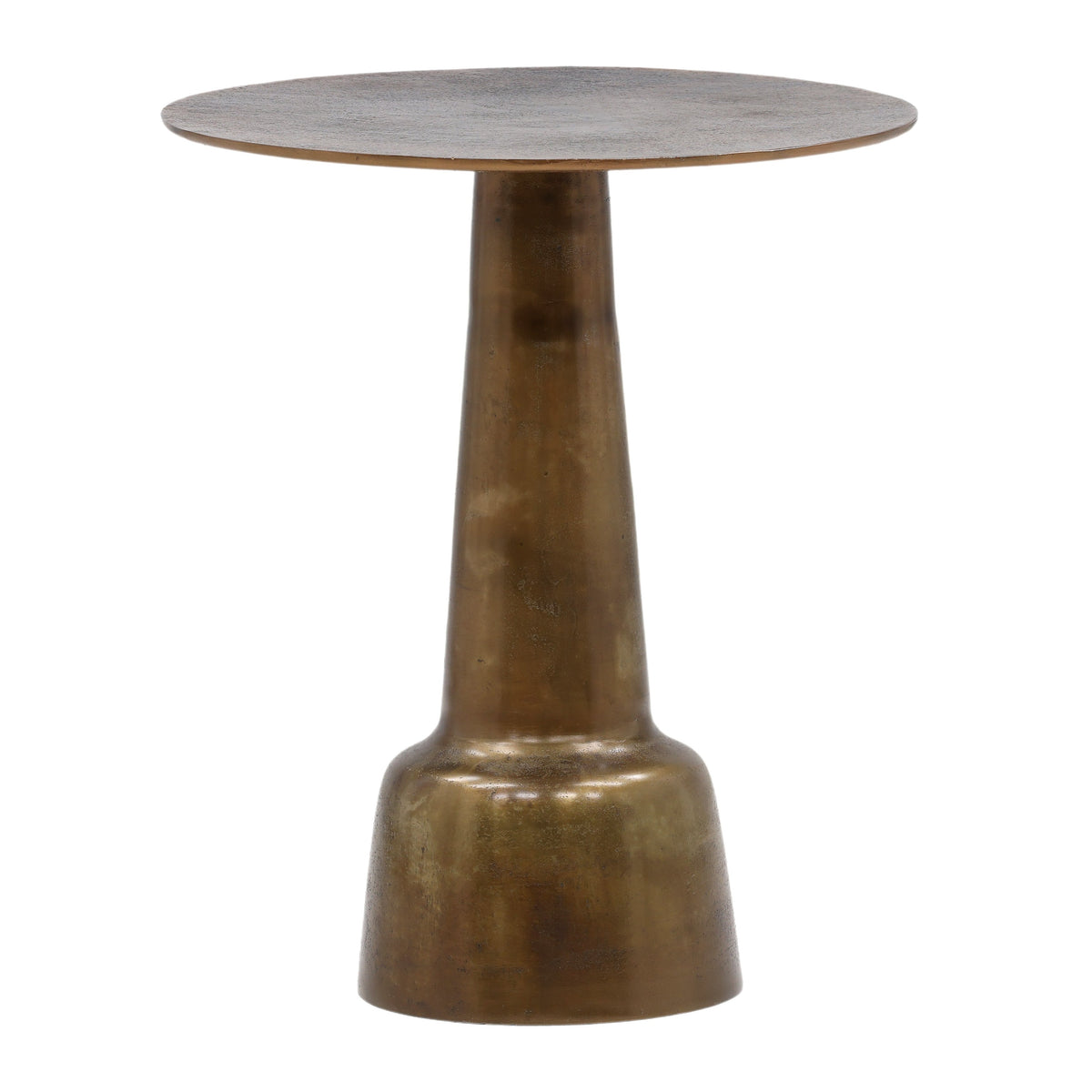 Golbez Antique Brass Finish Side Table