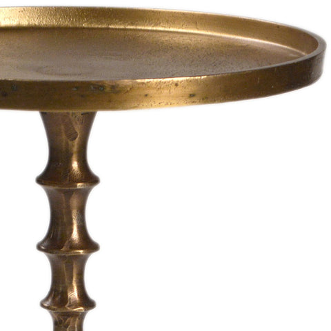 Bradford Antique Brass Finish Side Table