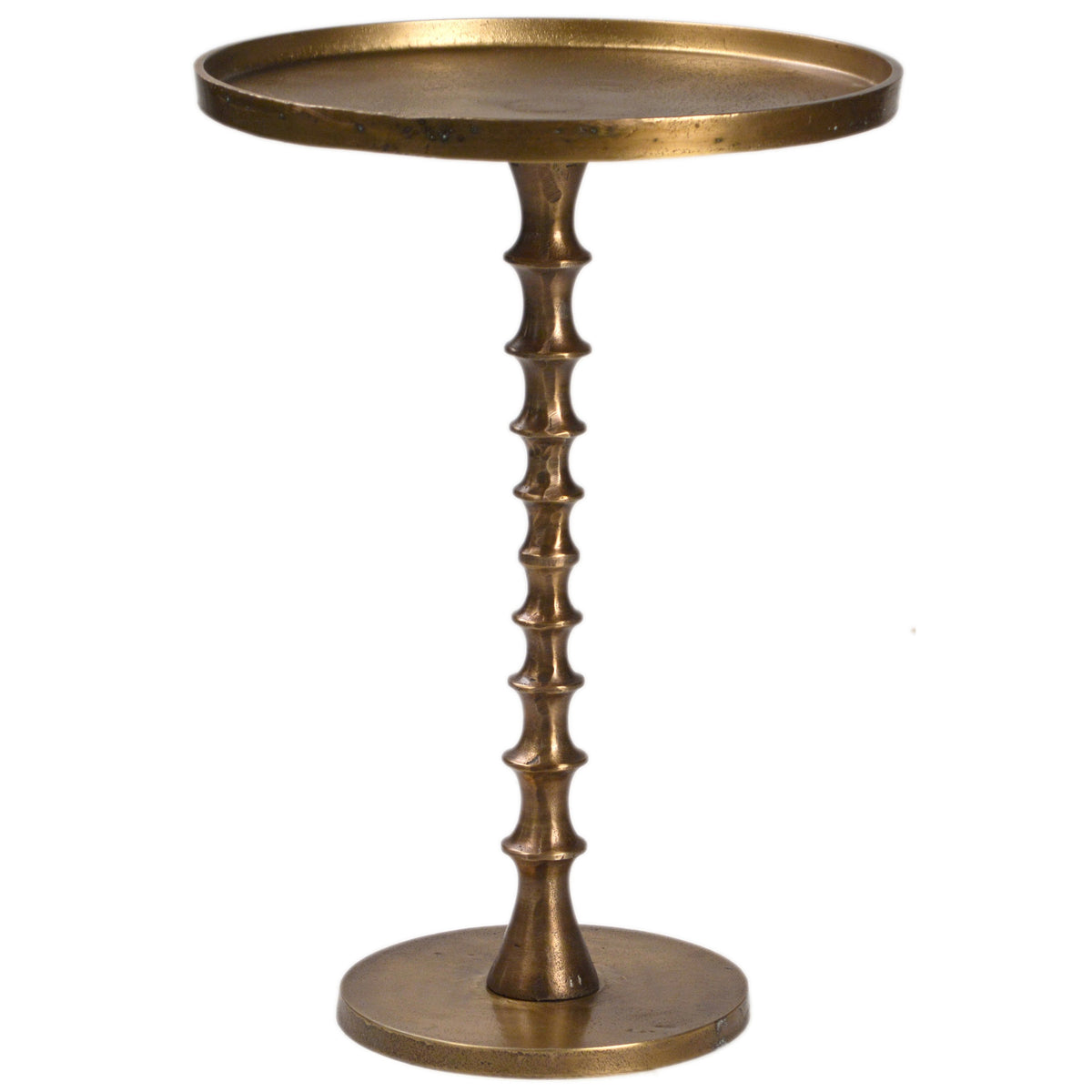 Bradford Antique Brass Finish Side Table