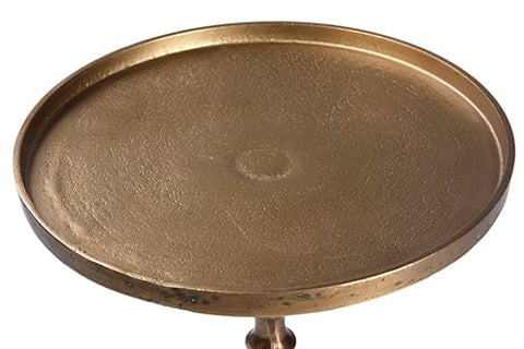 Bradford Antique Brass Finish Side Table