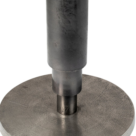 Higsby Raw Nickel with Black Patina Finish Bistro Table