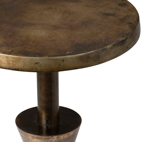 Kenway Antique Brass Finish Side Table