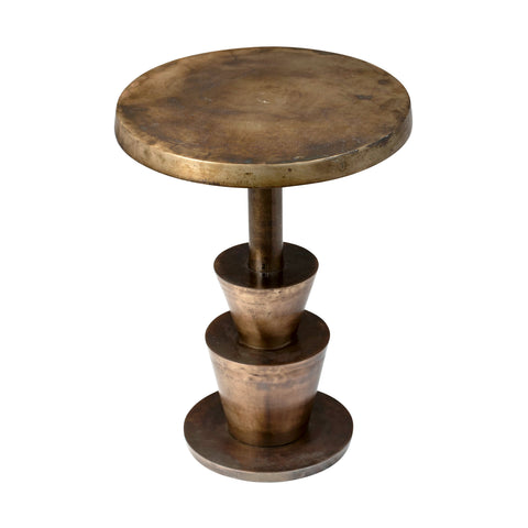 Kenway Antique Brass Finish Side Table