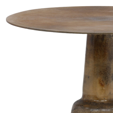 Golbez Antique Brass Finish Bistro Table