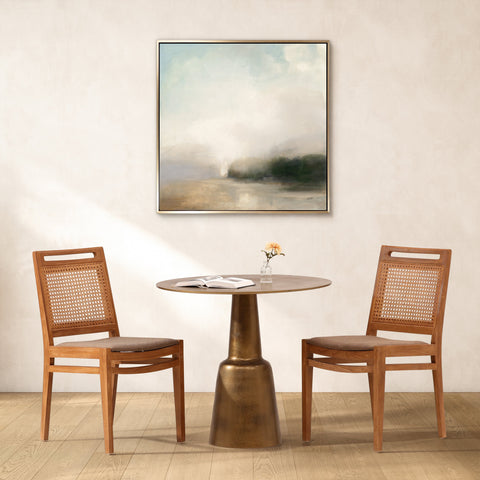 Golbez Antique Brass Finish Bistro Table