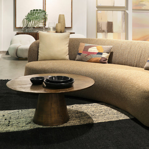 Isak Antique Brass Finish Coffee Table