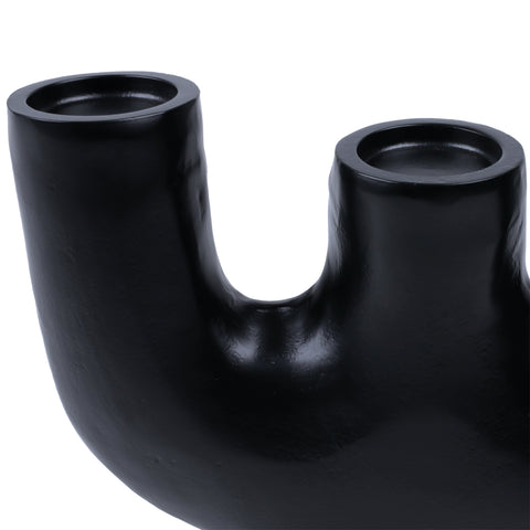 Fran Black Finish Candle Holder