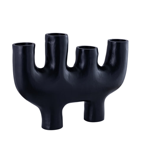Fran Black Finish Candle Holder
