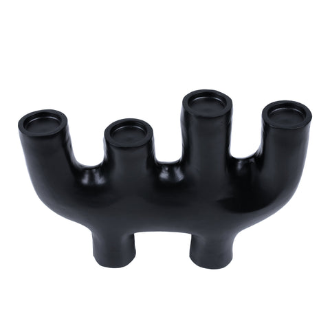 Fran Black Finish Candle Holder