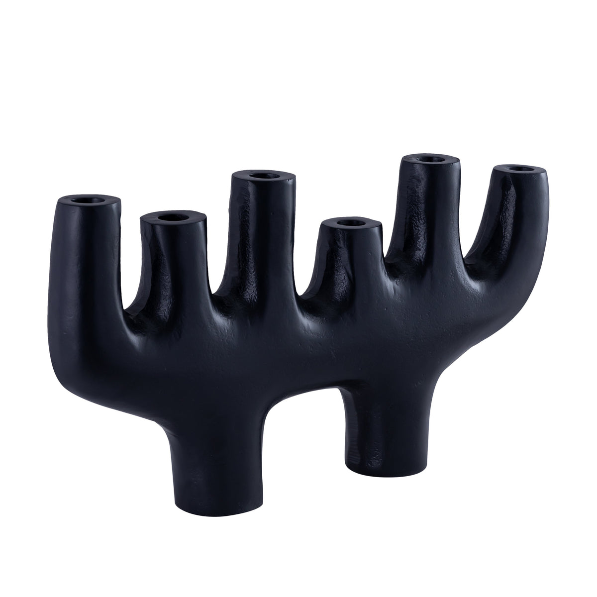 Fran Black Finish Candle Holder