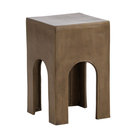 Morris Antique Brass Side Table