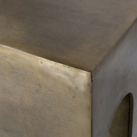Morris Antique Brass Console Table