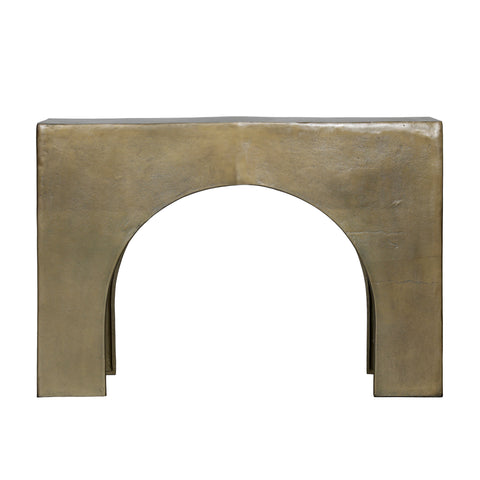 Morris Antique Brass Console Table