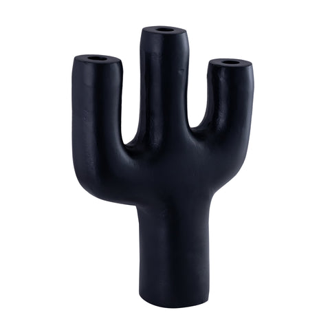 Fran Black Finish Candle Holder