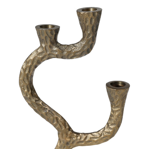Caryl Antique Brass Candle Holder