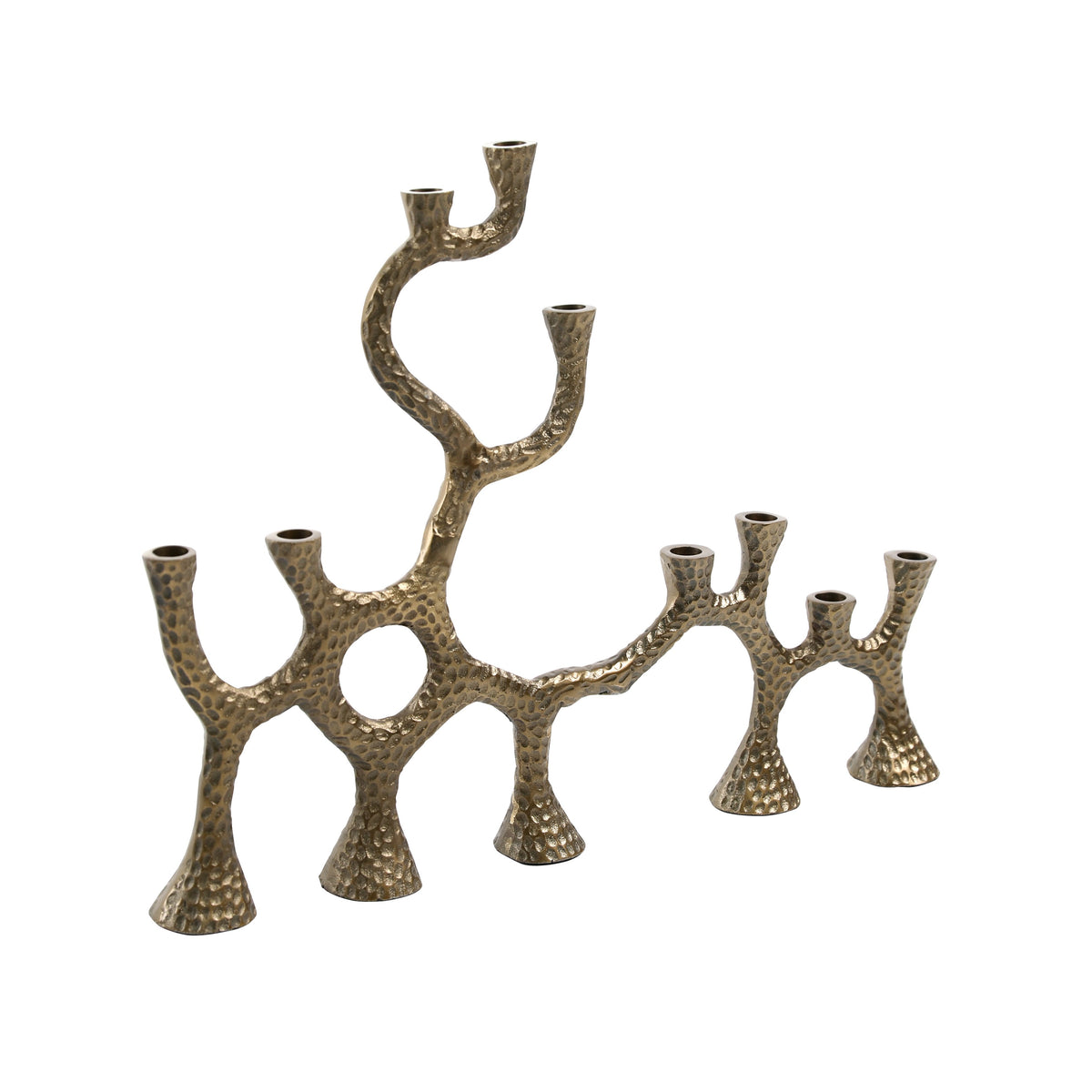 Caryl Antique Brass Candle Holder