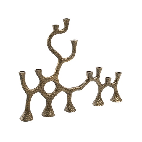 Caryl Antique Brass Candle Holder