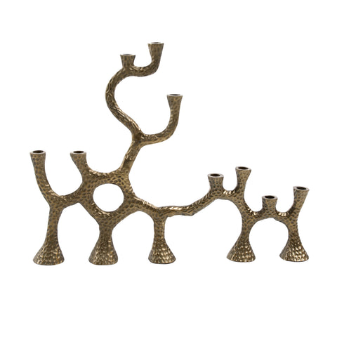 Caryl Antique Brass Candle Holder