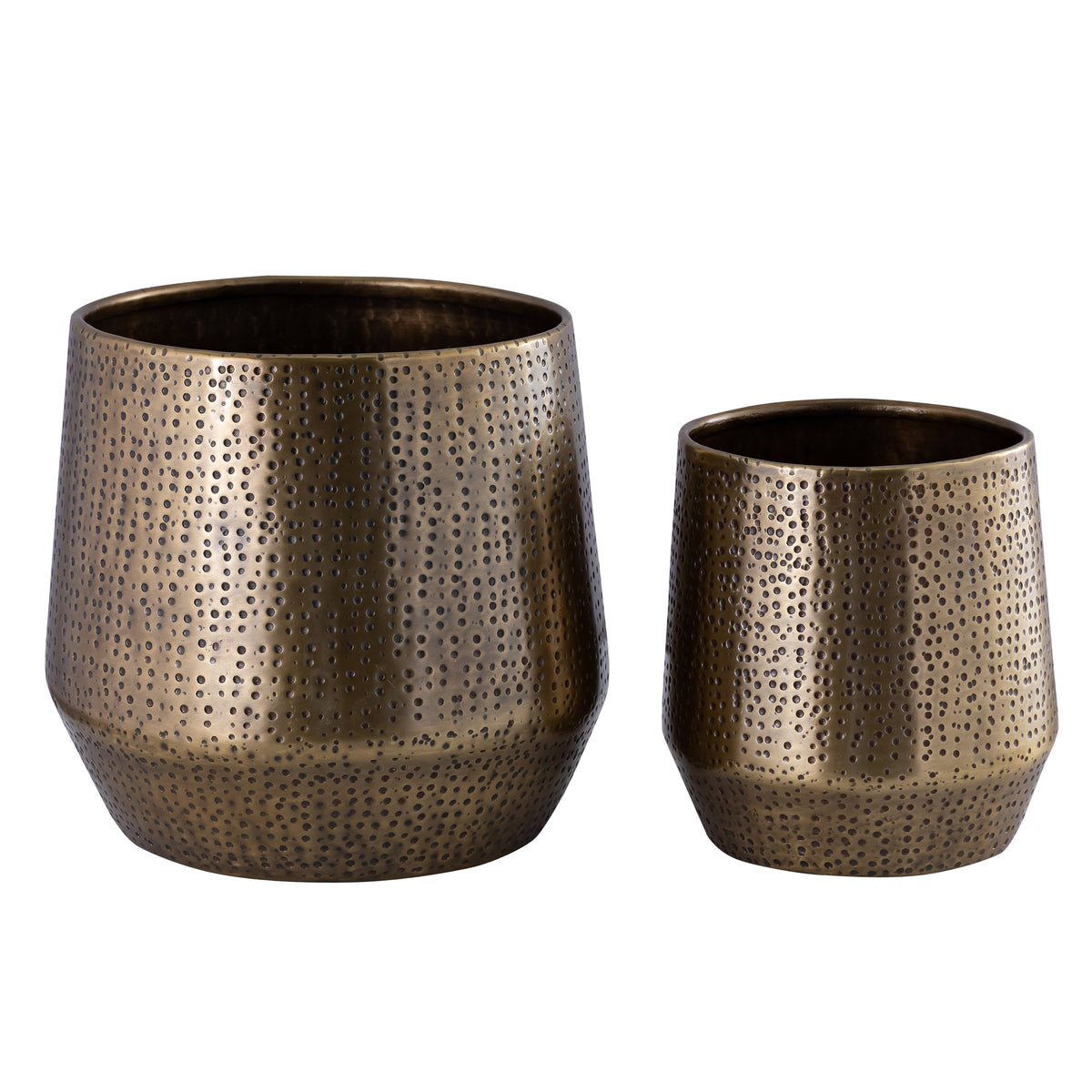 Jilian Antique Brass Vase Set Of 2
