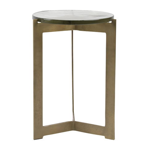 Aida Antique Brass Side Table