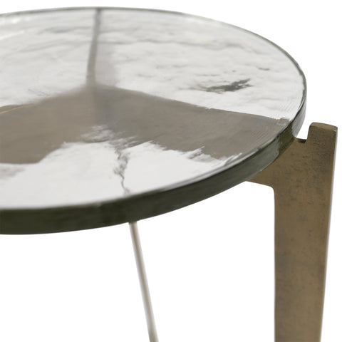 Aida Antique Brass Side Table