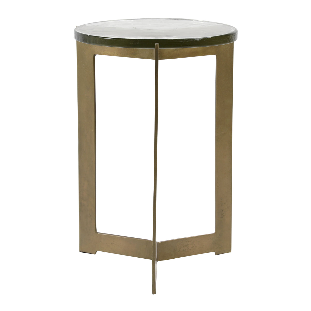 Aida Antique Brass Side Table