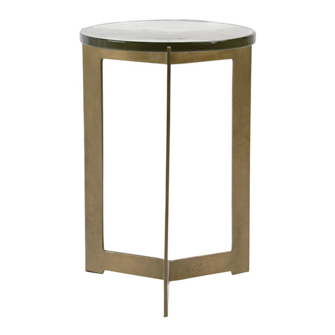 Aida Antique Brass Side Table