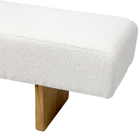 Elina Ivory and Natural Legs Bench