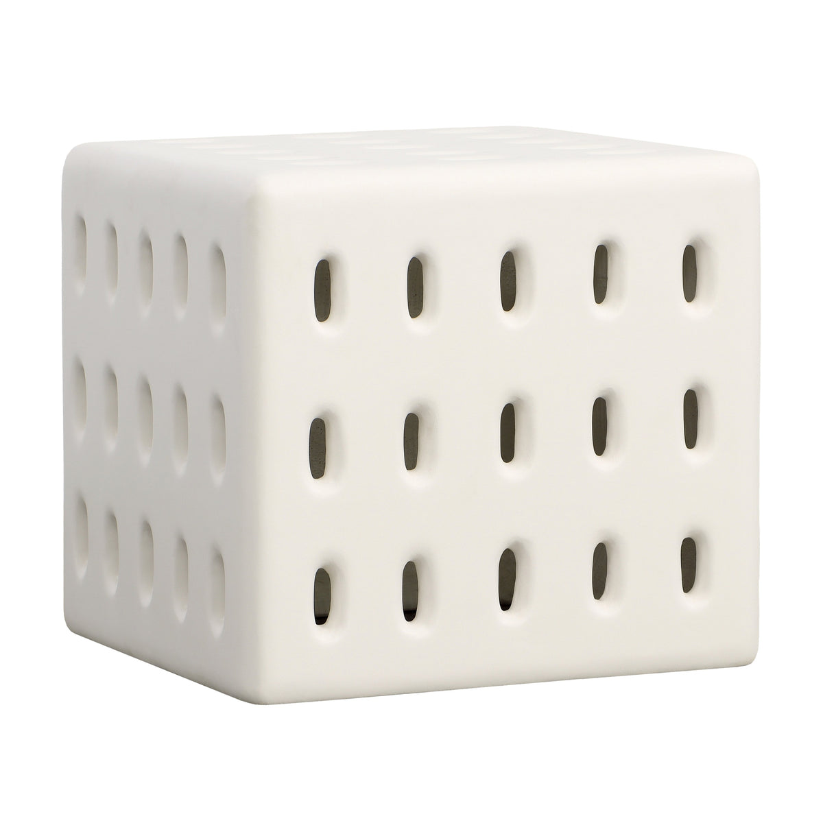 Decker White Finish Outdoor Side Table
