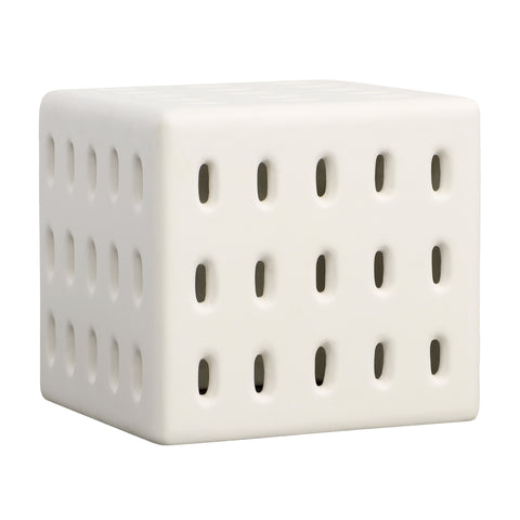 Decker White Finish Outdoor Side Table