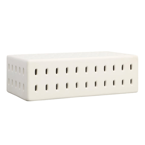 Decker White Finish Outdoor Coffee Table