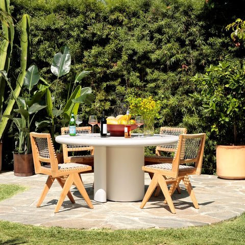 Nemus White Finish Outdoor Dining Table