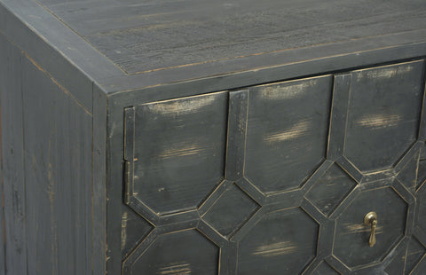 Harten Antique Black Finish Sideboard