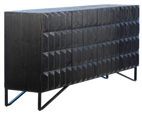 Montoya Antique Black Finish Sideboard
