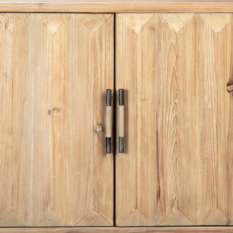 Moura Light Warm Wash and Antique Iron Finish Sideboard