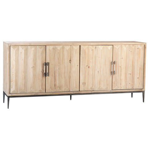 Moura Light Warm Wash and Antique Iron Finish Sideboard