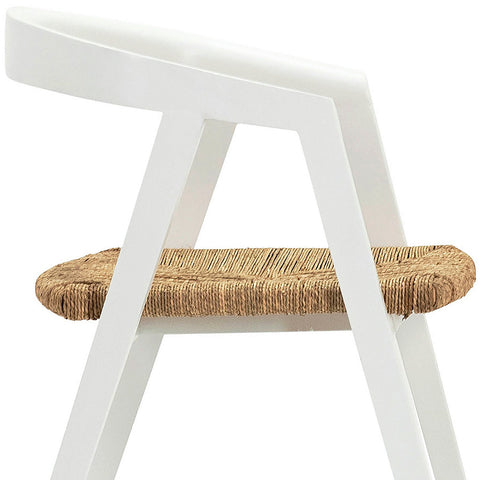 Harlene White and Natural Finish Dining Chair