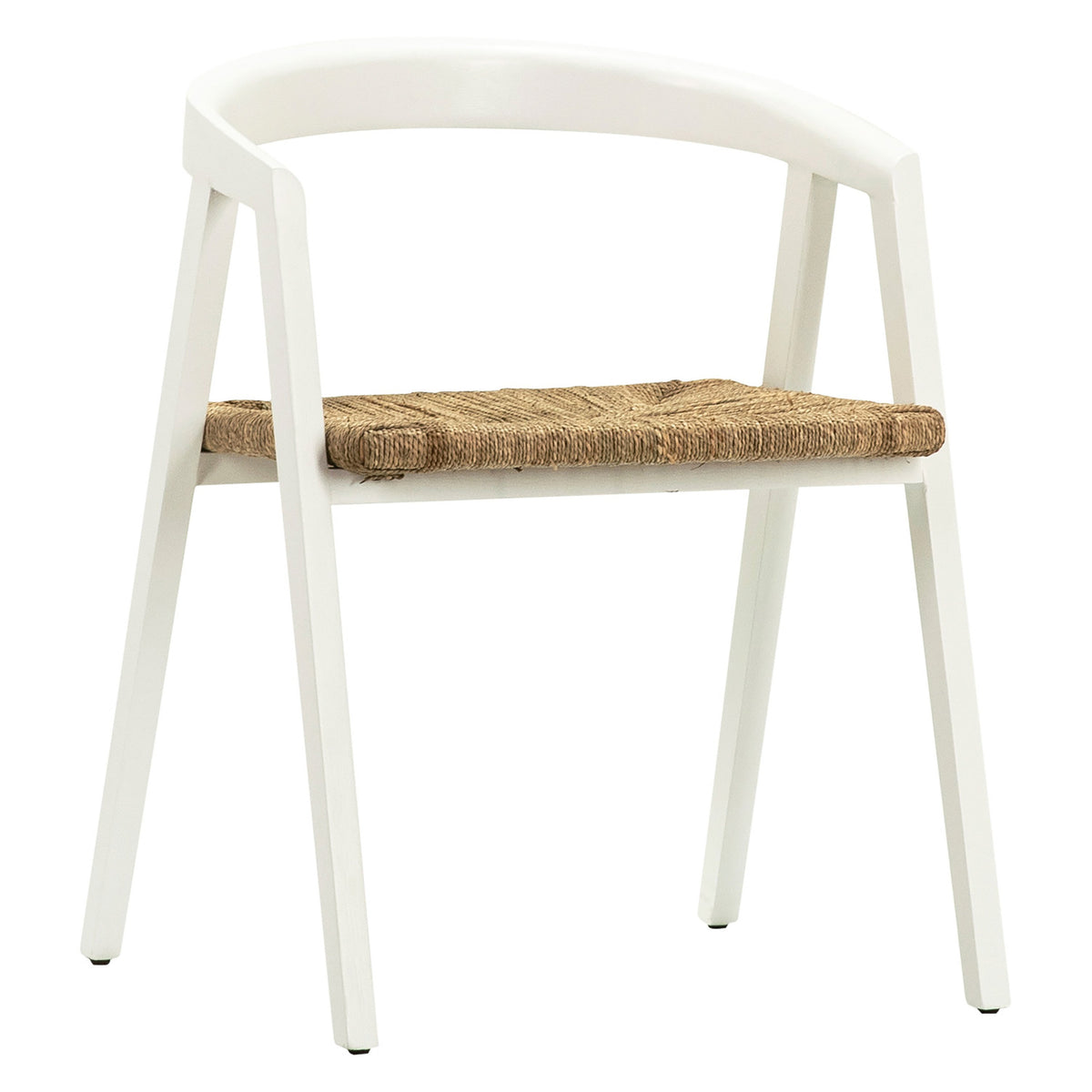 Harlene White and Natural Finish Dining Chair