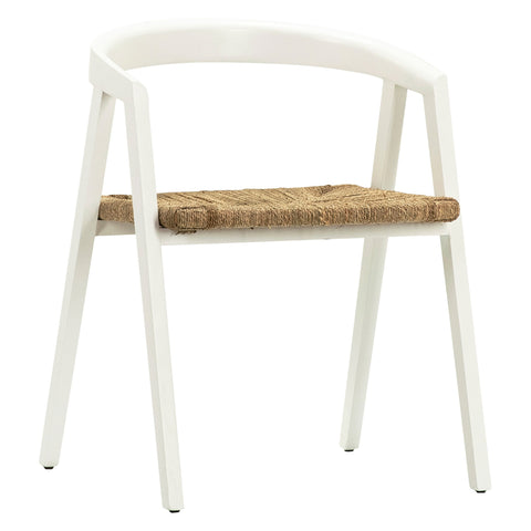 Harlene White and Natural Finish Dining Chair