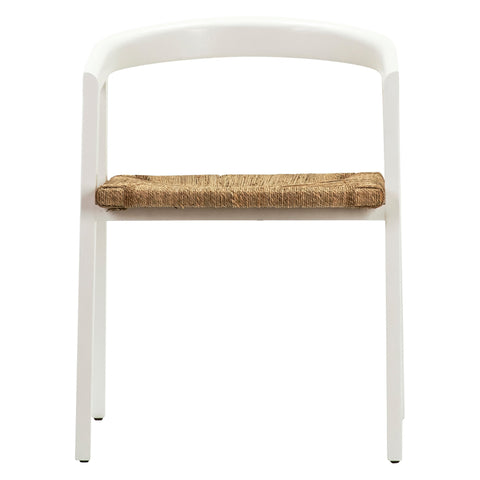 Harlene White and Natural Finish Dining Chair