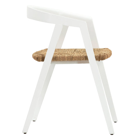 Harlene White and Natural Finish Dining Chair