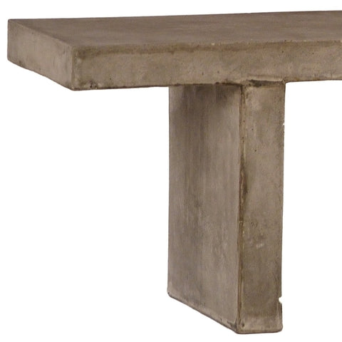 Santino Dark Grey Concrete Finish Outdoor Bench